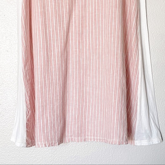 Johnny Was Pete & Greta Barbour Red Stripe Sleeveless Embroidered Shift Medium - Picture 5 of 10